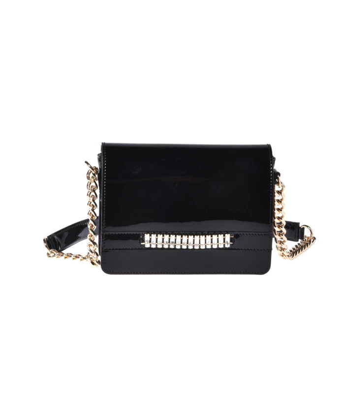 Черная лакированная кожаная сумка через плечо Baldinini, черный
Черная лакированная кожаная сумка через плечо Baldinini, черный