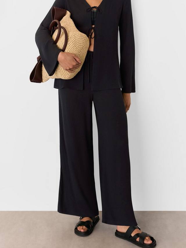 Пляжные брюки с завязками спереди Whistles, черный
Пляжные брюки с завязками спереди Whistles, черный