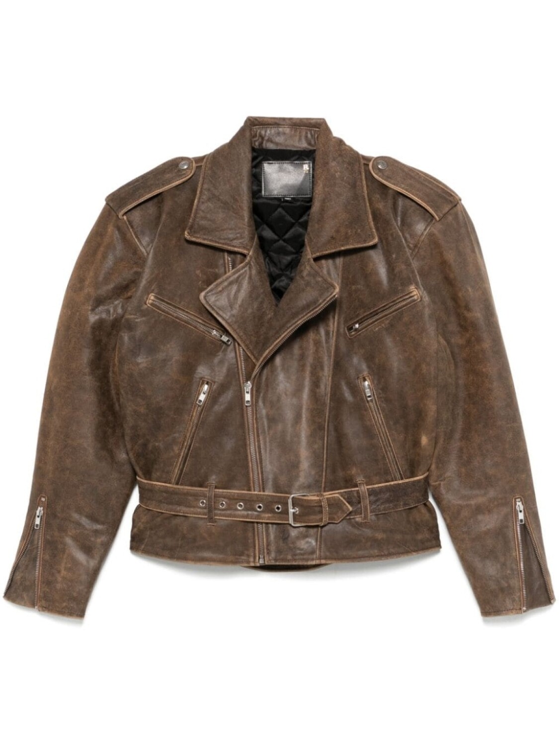 R13 байкерская куртка с объемными плечами, коричневый
R13 байкерская куртка с объемными плечами, коричневый