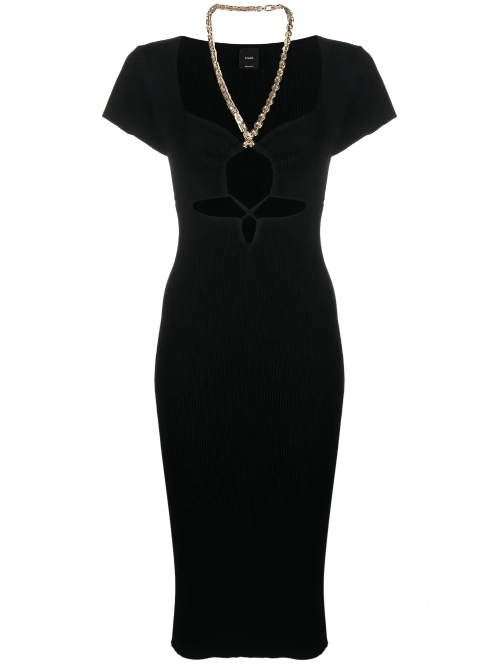 Платье миди с цепочными бретелями PINKO, черный
Платье миди с цепочными бретелями PINKO, черный
