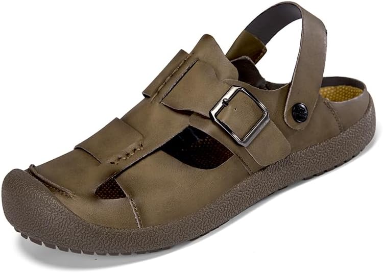 Мужские кожаные сандалии с закрытым носком на открытом воздухе, повседневные сандалии-рыбацкие для мужчин Mecolop, зеленый
Мужские кожаные сандалии с закрытым носком на открытом воздухе, повседневные сандалии-рыбацкие для мужчин Mecolop, зеленый