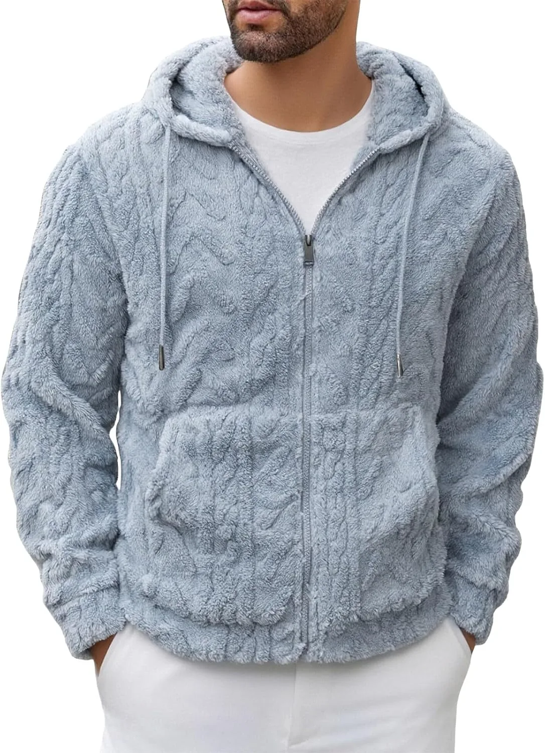 Мужская модная худи с капюшоном и карманом
Мужская модная худи с капюшоном и карманом