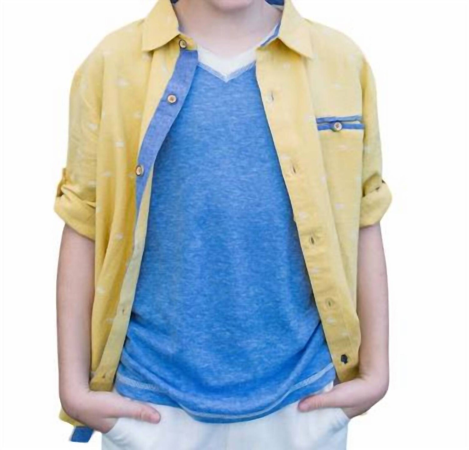 Рубашка для мальчика желтого цвета Gator Fore
Рубашка для мальчика желтого цвета Gator Fore