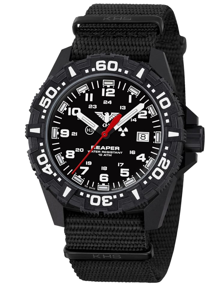 KHS Мужские часы с текстильным ремешком Reaper MKII Black
KHS Мужские часы с текстильным ремешком Reaper MKII Black