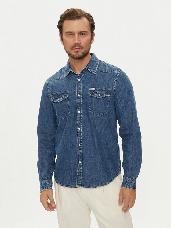 Джинсовая рубашка slim fit M4YH55 D5EI1 Guess Jeans, синий
Джинсовая рубашка slim fit M4YH55 D5EI1 Guess Jeans, синий