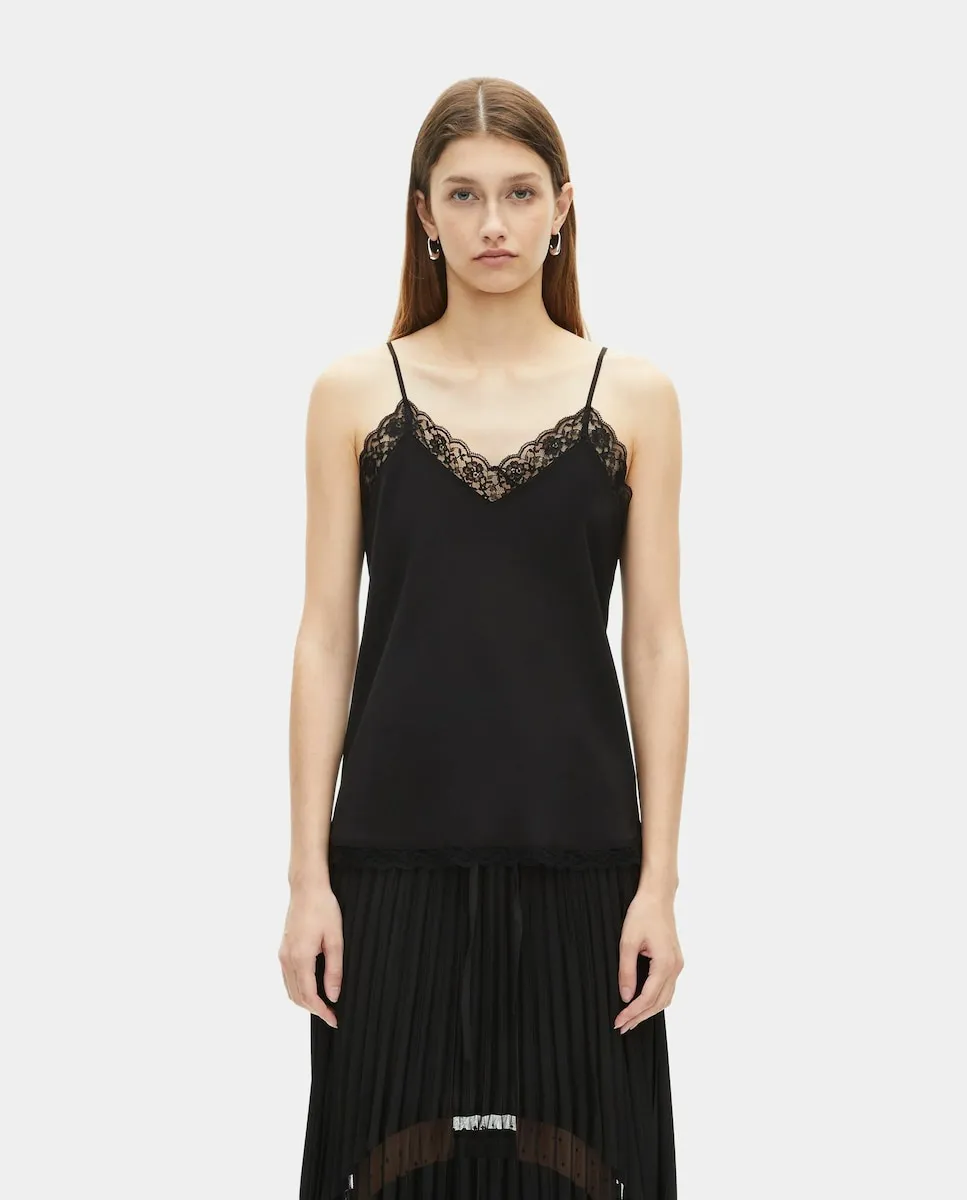 Женский топ из шелка и кружева The Kooples, черный
Женский топ из шелка и кружева The Kooples, черный