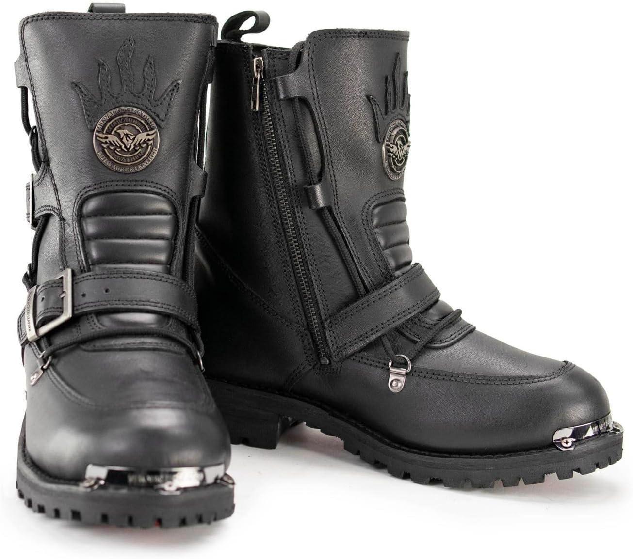 Мужские байкерские ботинки Milwaukee Leather с гладким носком - кожаные мотоциклетные ботинки - 13 Milwaukee Leather, черный
Мужские байкерские ботинки Milwaukee Leather с гладким носком - кожаные мотоциклетные ботинки - 13 Milwaukee Leather, черный