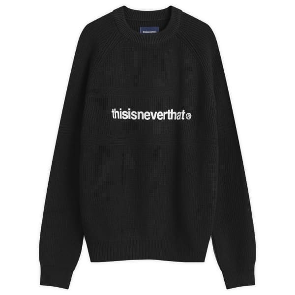 Вязаный джемпер с Т-образным логотипом Thisisneverthat, черный 
Вязаный джемпер с Т-образным логотипом Thisisneverthat, черный