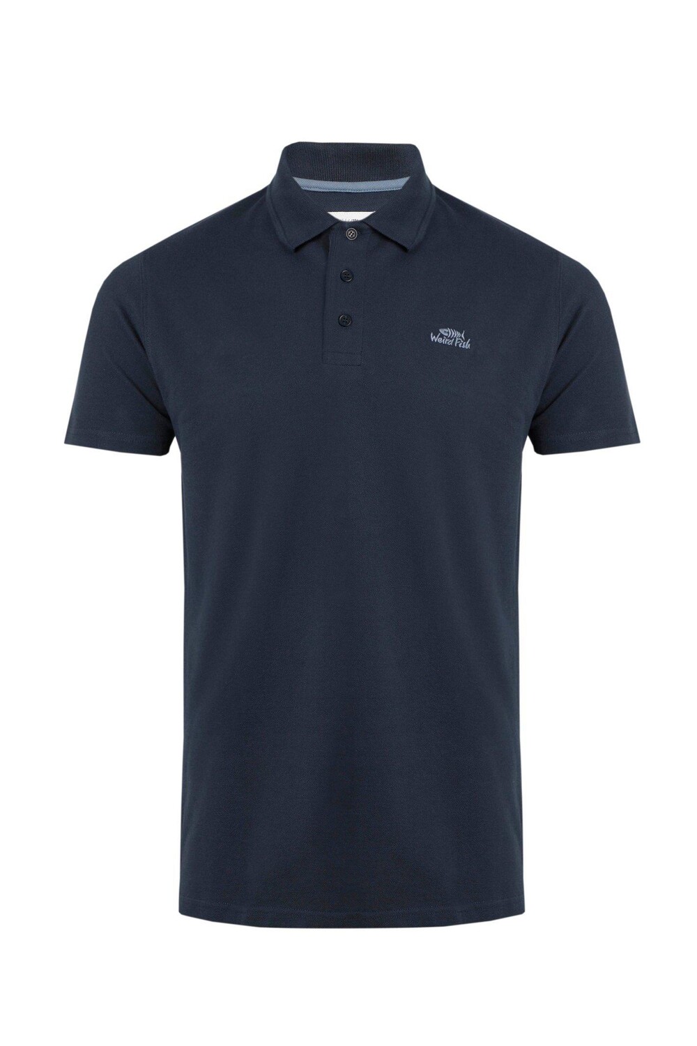 Поло из органического пике Miles Weird Fish, синий 
Поло из органического пике Miles Weird Fish, синий