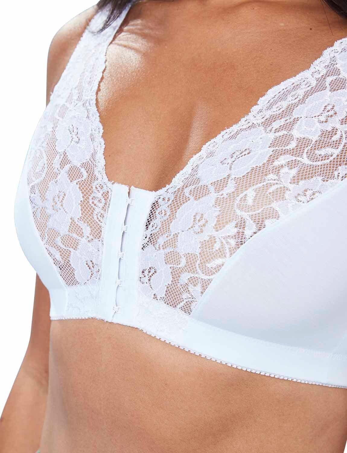 Хлопковый бюстгальтер Magic с кружевной застежкой спереди Eden House, белый
Хлопковый бюстгальтер Magic с кружевной застежкой спереди Eden House, белый
