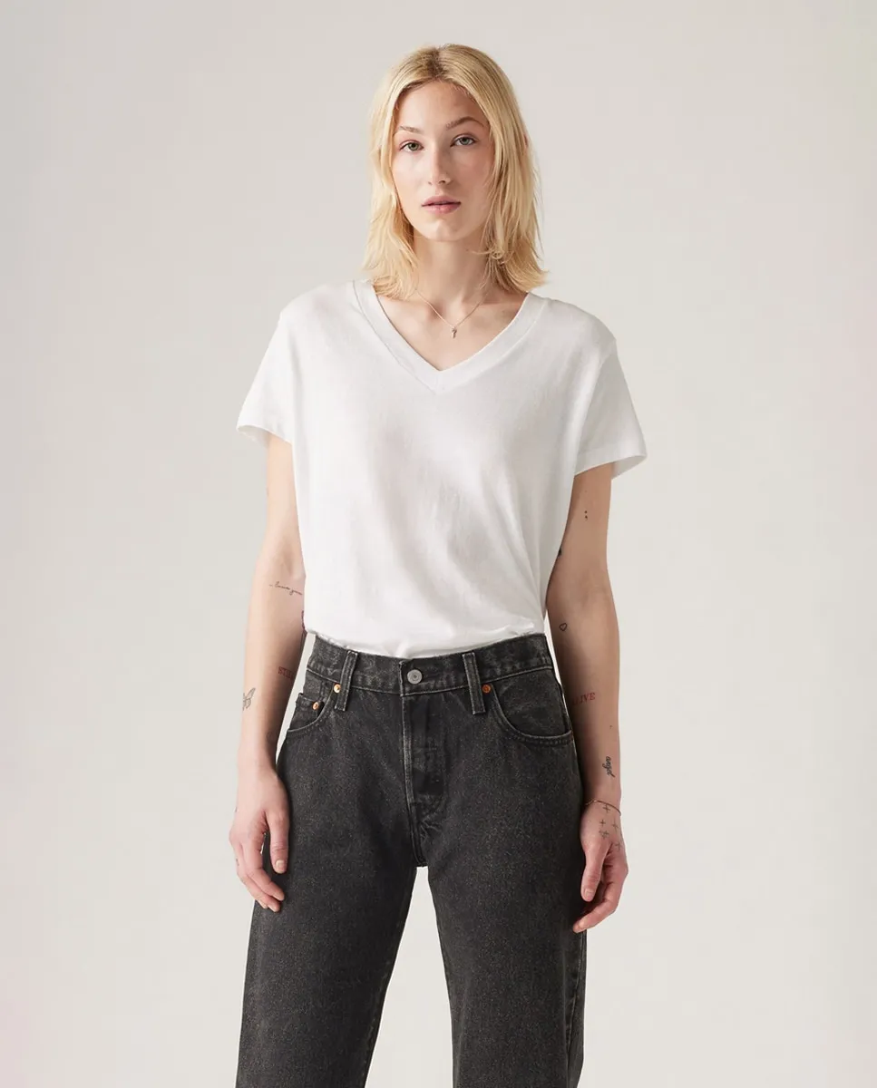 Женская футболка с коротким рукавом и V-образным вырезом Levi's, белый
Женская футболка с коротким рукавом и V-образным вырезом Levi's, белый