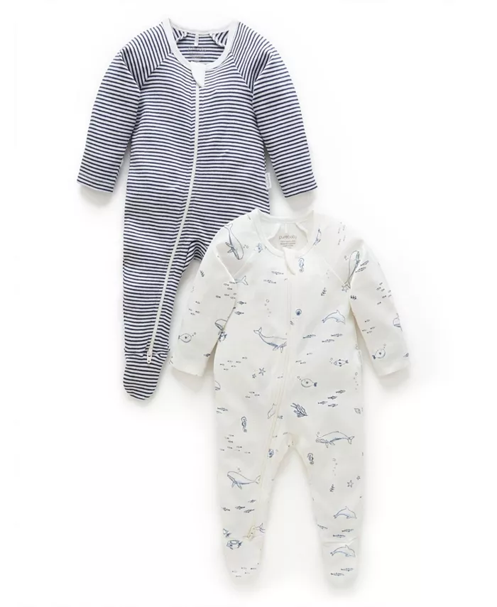 Детский комбинезон на молнии, 2 шт Purebaby, синий
Детский комбинезон на молнии, 2 шт Purebaby, синий