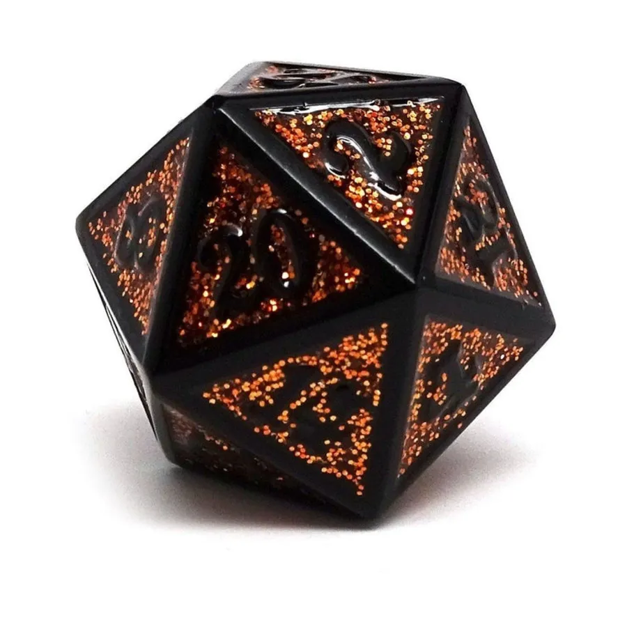 Металл d20 — героический кубик металлического блеска — оранжевый с черным, Dice - Metal Single Dice (Easy Roller Dice)
Металл d20 — героический кубик металлического блеска — оранжевый с черным, Dice - Metal Single Dice (Easy Roller Dice)