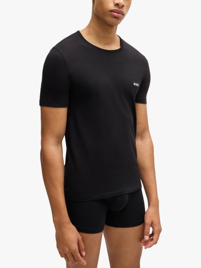 Футболка с вышитым логотипом хлопчатобумажного нижнего белья HUGO BOSS, черный
Футболка с вышитым логотипом хлопчатобумажного нижнего белья HUGO BOSS, черный