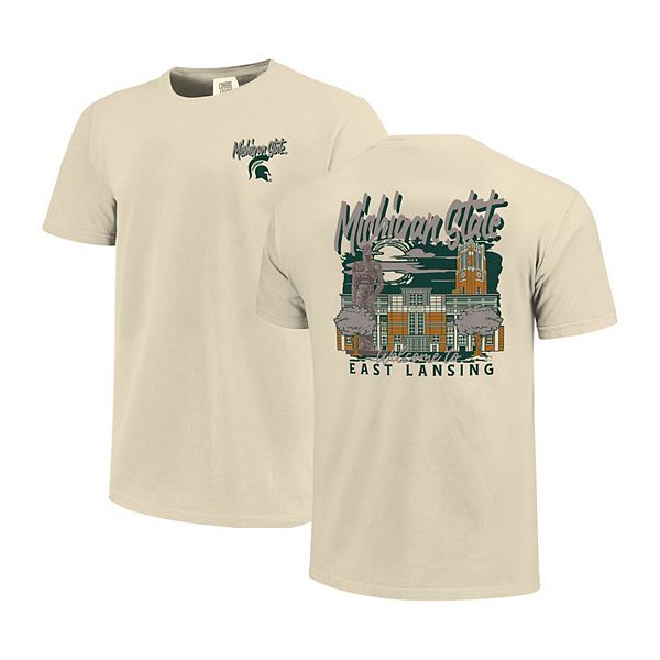 Мужская футболка comfort colors с ручной росписью кампуса michigan state spartans Image One
Мужская футболка comfort colors с ручной росписью кампуса michigan state spartans Image One