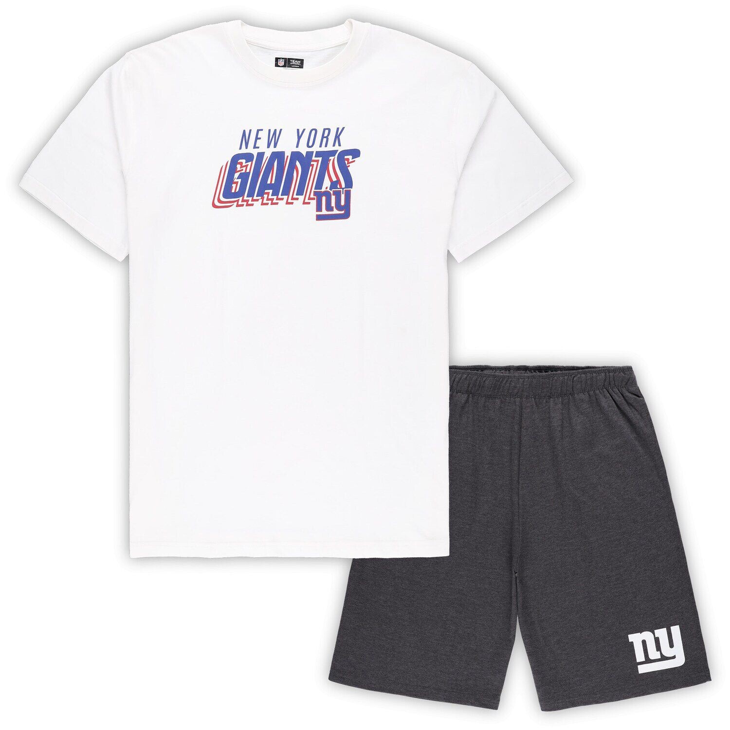 Мужской комплект из футболки и шорт Concepts Sport белый/угольный New York Giants Big & Tall
Мужской комплект из футболки и шорт Concepts Sport белый/угольный New York Giants Big & Tall