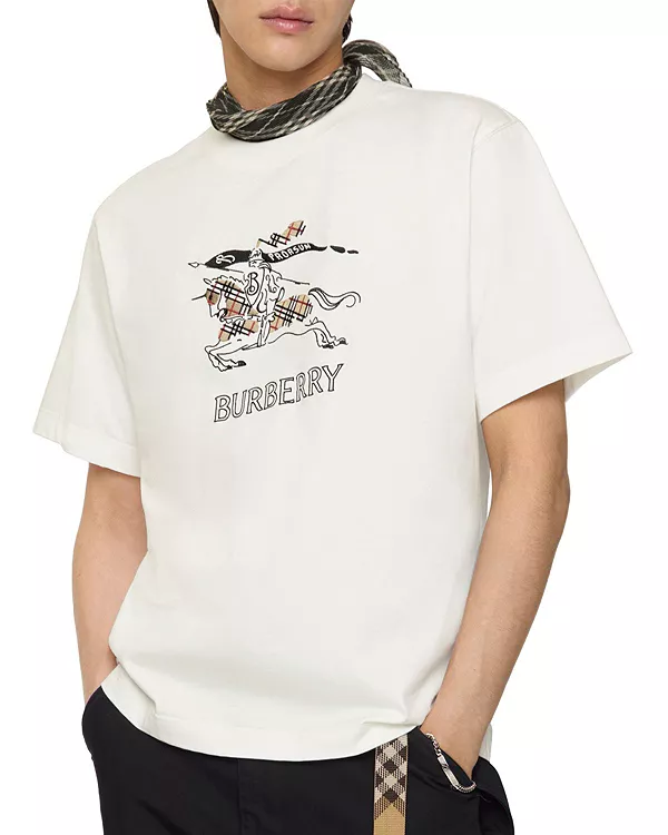 Хлопковая футболка с эскизом Ekd Burberry, белый
Хлопковая футболка с эскизом Ekd Burberry, белый