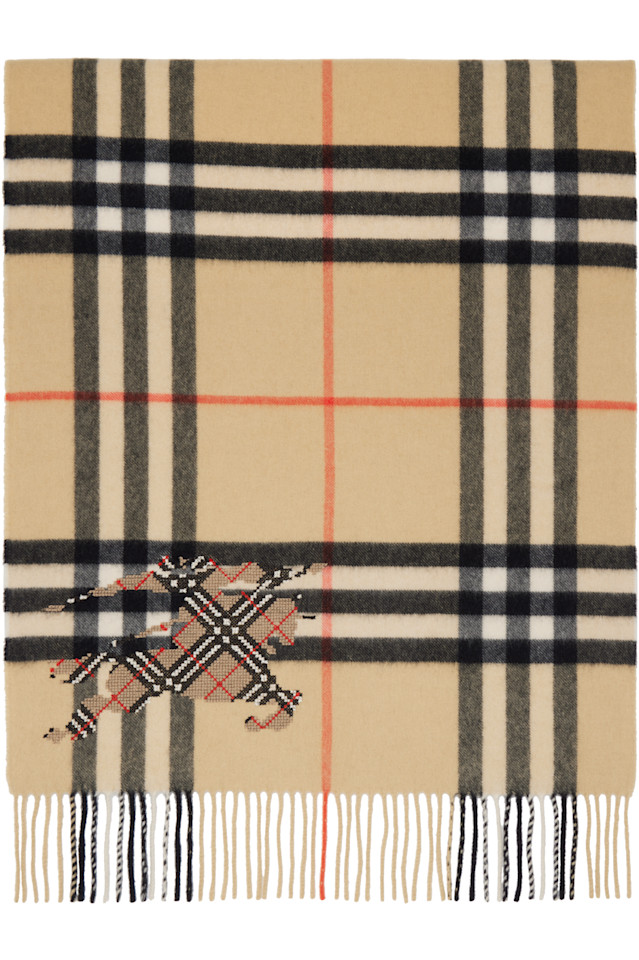 Burberry Бежевый широкий кашемировый шарф в клетку «экд», вышитый крестиком
Burberry Бежевый широкий кашемировый шарф в клетку «экд», вышитый крестиком