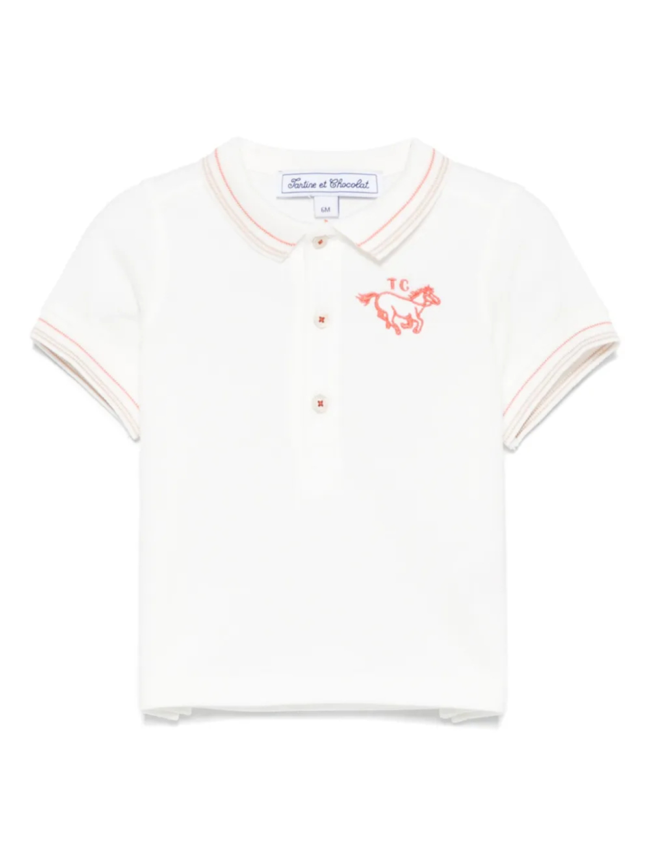 Рубашка-поло с вышивкой Tartine Et Chocolat, белый
Рубашка-поло с вышивкой Tartine Et Chocolat, белый