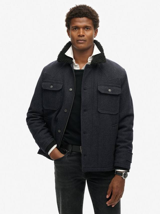 Куртка-рабочая из шерстяной смеси Merchant Superdry, Navy Herringbone
Куртка-рабочая из шерстяной смеси Merchant Superdry, Navy Herringbone