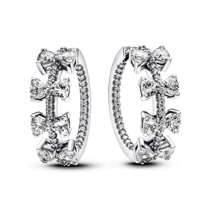 Серьги Sparkling Bow Row Hoop Pandora, стерлинговое серебро
Серьги Sparkling Bow Row Hoop Pandora, стерлинговое серебро