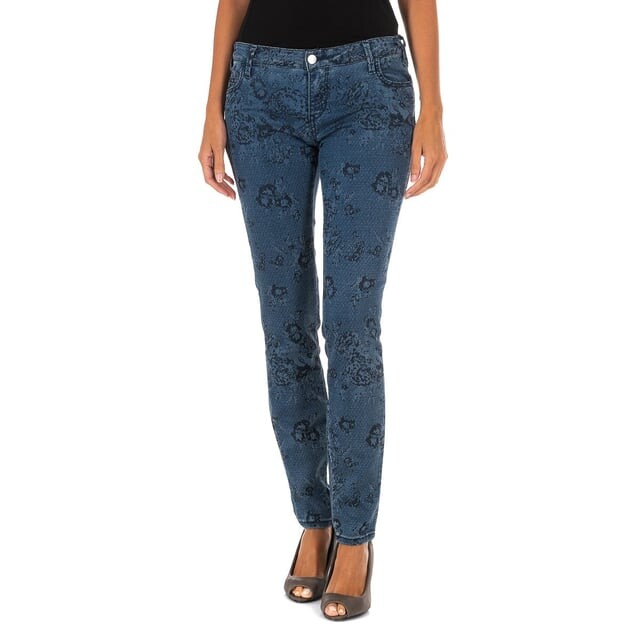 Длинные джинсовые брюки из эластичного принта с принтом 10db50210 женщина Met, синий 
Длинные джинсовые брюки из эластичного принта с принтом 10db50210 женщина Met, синий