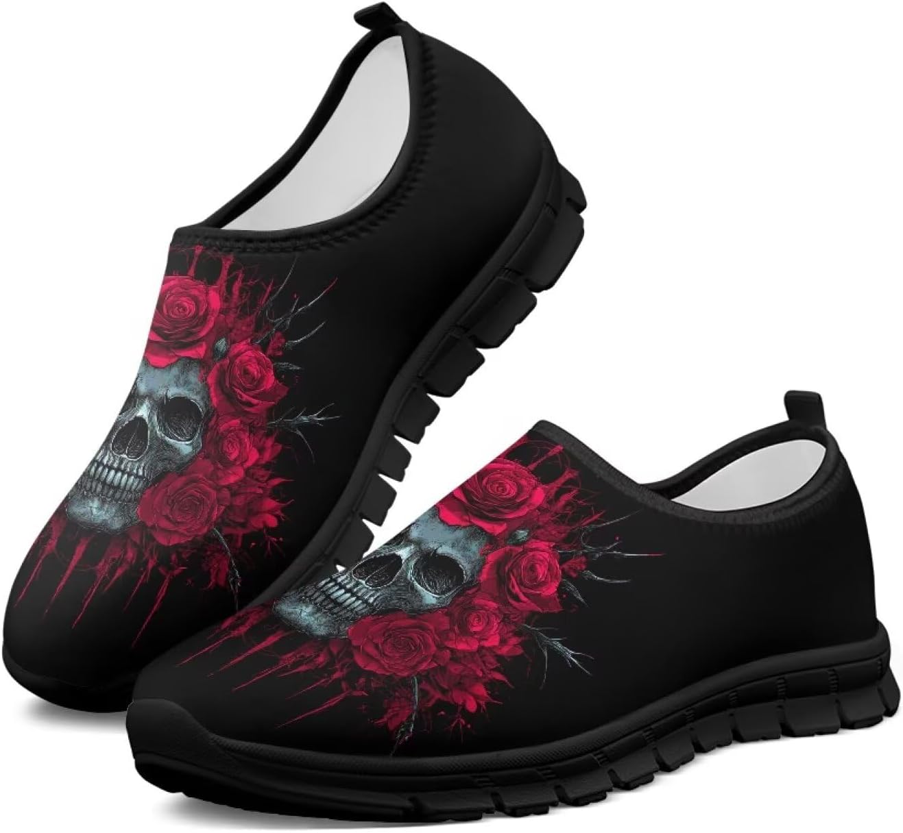 Женские теннисные кроссовки Удобные противоскользящие спортивные для ходьбы, занятий в тренажерном зале, бега, повседневные модные кроссовки Chririnla, Rose Skull Print
Женские теннисные кроссовки Удобные противоскользящие спортивные для ходьбы, занятий в тренажерном зале, бега, повседневные модные кроссовки Chririnla, Rose Skull Print