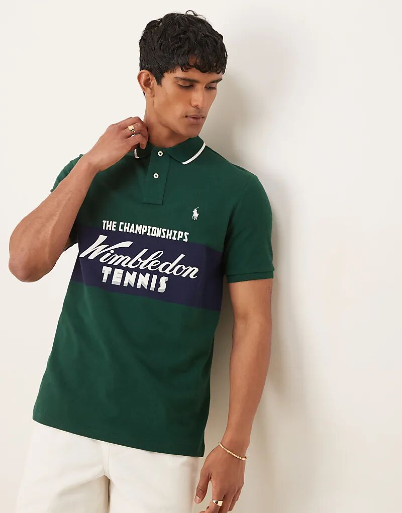 Поло Polo Ralph Lauren Wimbledon Capsule с нагрудной вставкой и пике-панелями темно-зеленого цвета
Поло Polo Ralph Lauren Wimbledon Capsule с нагрудной вставкой и пике-панелями темно-зеленого цвета