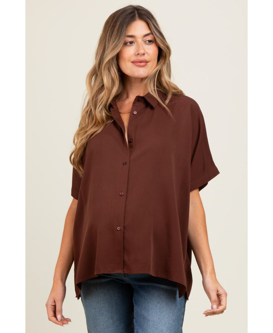 Блузка для беременных оливкового цвета с рукавами летучая мышь и пуговицами Pinkblush, Brown
Блузка для беременных оливкового цвета с рукавами летучая мышь и пуговицами Pinkblush, Brown