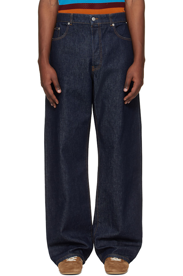 Dries Van Noten Синие джинсы прямого кроя
Dries Van Noten Синие джинсы прямого кроя