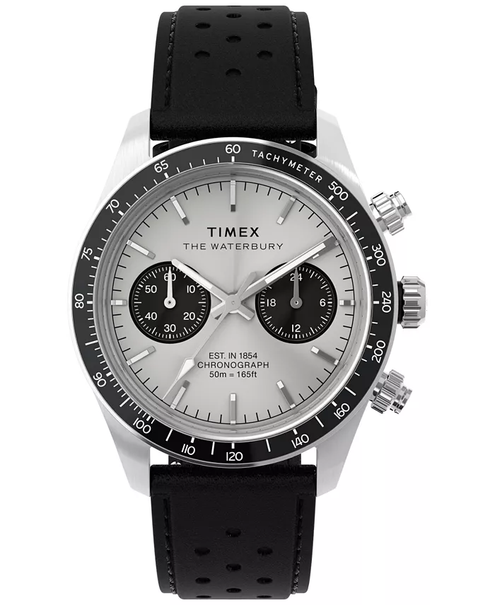 Мужские кварцевые часы с черным кожаным ремешком, 39 мм Timex
Мужские кварцевые часы с черным кожаным ремешком, 39 мм Timex