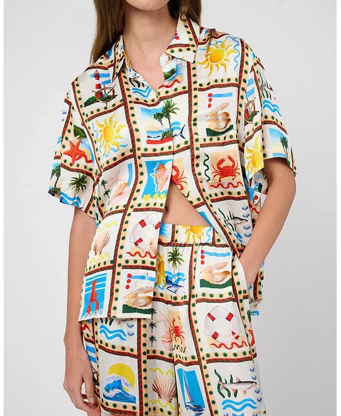 Купальник Women's Short Sleeve Dad Shirt WeWoreWhat, белый
Купальник Women's Short Sleeve Dad Shirt WeWoreWhat, белый