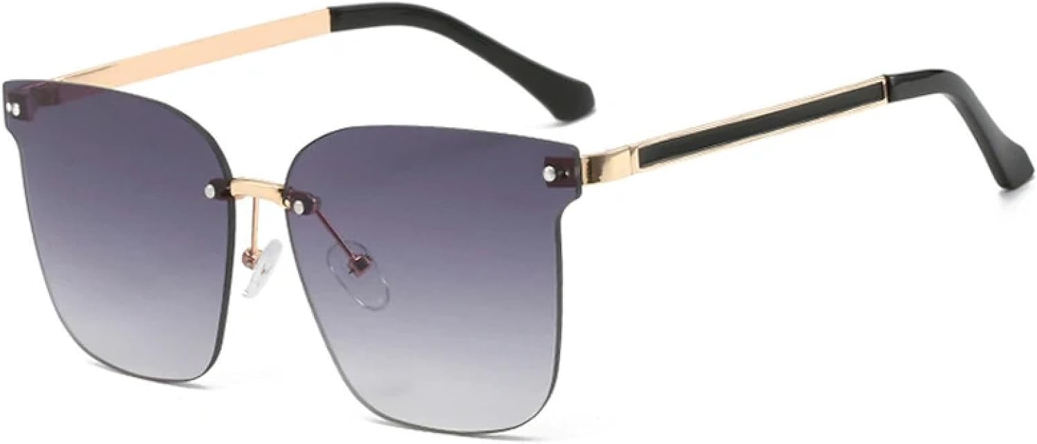 Большие солнцезащитные очки без оправы для женщин и мужчин, в стиле ретро, для занятий спортом на открытом воздухе и вождения, солнцезащитные очки с защитой от УФ-излучения UV400 TKKTLLT, Gold Gradient Gray
Большие солнцезащитные очки без оправы для женщин и мужчин, в стиле ретро, для занятий спортом на открытом воздухе и вождения, солнцезащитные очки с защитой от УФ-излучения UV400 TKKTLLT, Gold Gradient Gray