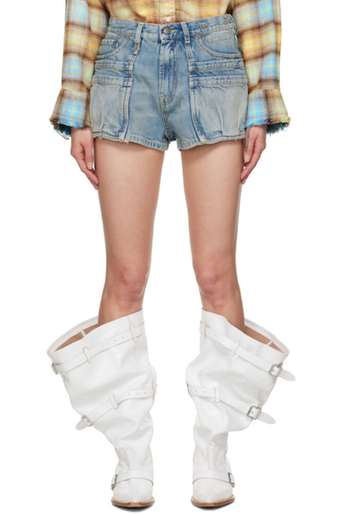 Синие свободные джинсовые шорты D'Arcy с несколькими карманами R13
Синие свободные джинсовые шорты D'Arcy с несколькими карманами R13