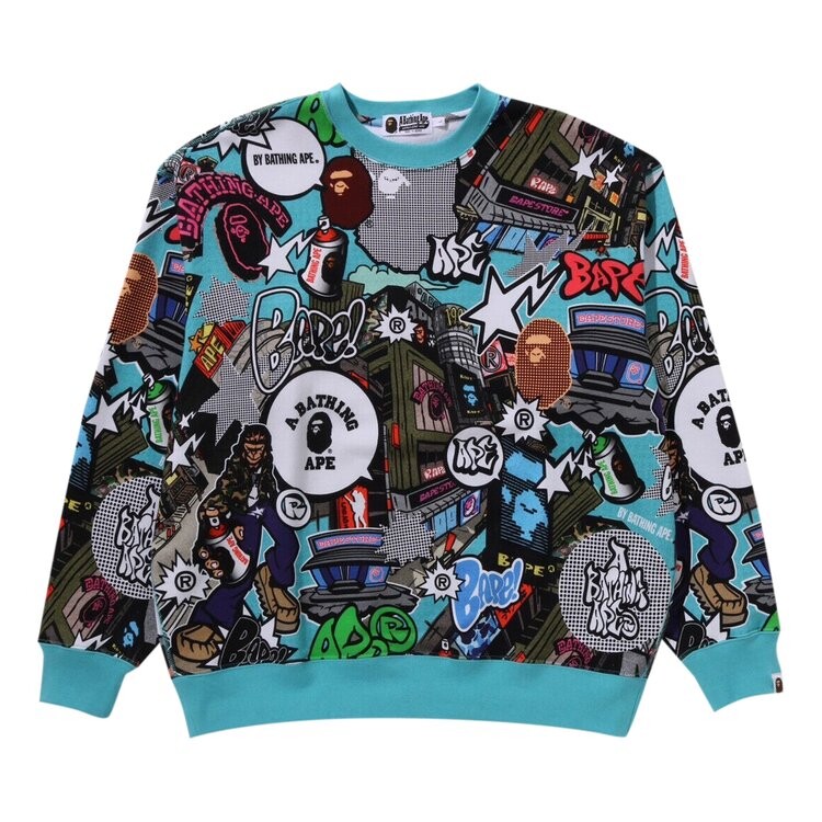 Толстовка BAPE Comic Art Crewneck, разноцветный
Толстовка BAPE Comic Art Crewneck, разноцветный