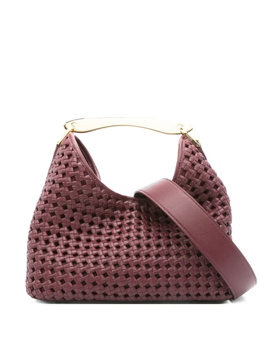 Сумка-тоут из плетеной кожи с верхней ручкой в форме бумеранга Elleme, красный
Сумка-тоут из плетеной кожи с верхней ручкой в форме бумеранга Elleme, красный