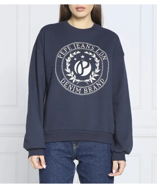 Толстовка Эльзы Relaxed fit Pepe Jeans London, синий 
Толстовка Эльзы Relaxed fit Pepe Jeans London, синий