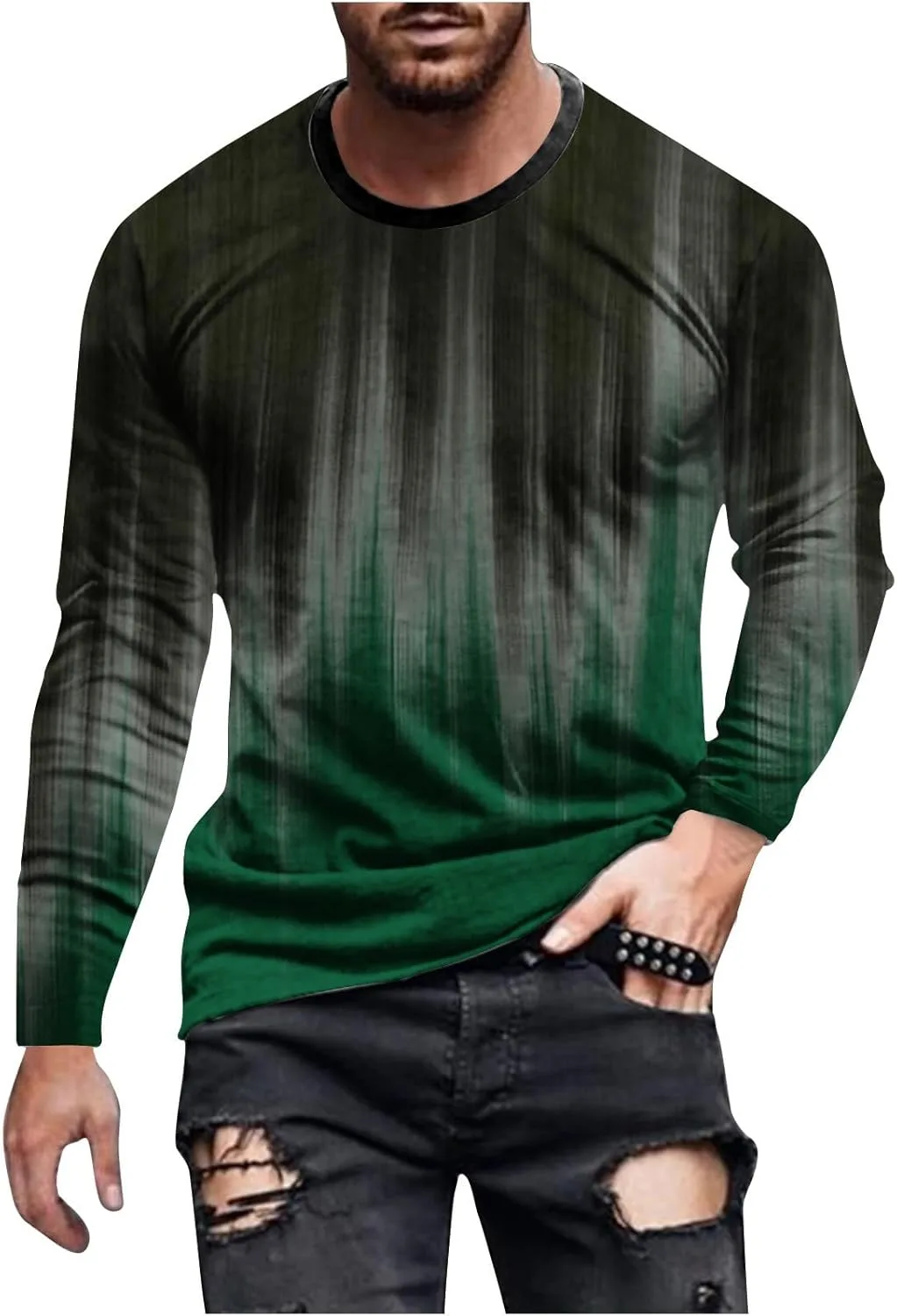 Мужская футболка с длинным рукавом Casual Fashion круглый вырез градиентный принт Vintage
Мужская футболка с длинным рукавом Casual Fashion круглый вырез градиентный принт Vintage