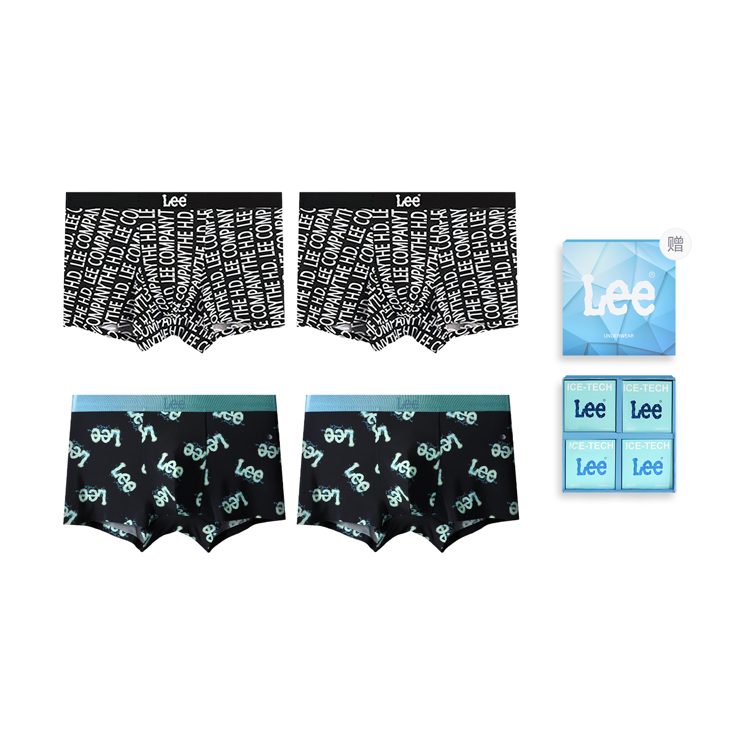 Lee Подарочный набор SS23 Ice Series, мужское белье, 4 штуки
Lee Подарочный набор SS23 Ice Series, мужское белье, 4 штуки