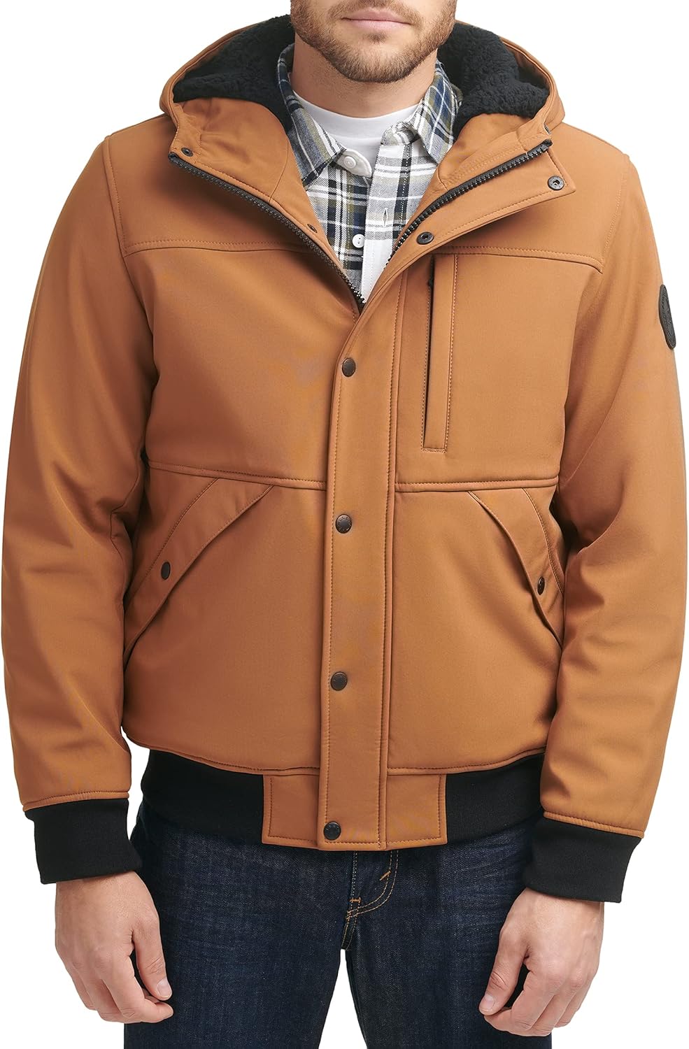 Мужская куртка-бомбер Levi's Soft Shell с подкладкой из шерпы и капюшоном, Brown
Мужская куртка-бомбер Levi's Soft Shell с подкладкой из шерпы и капюшоном, Brown