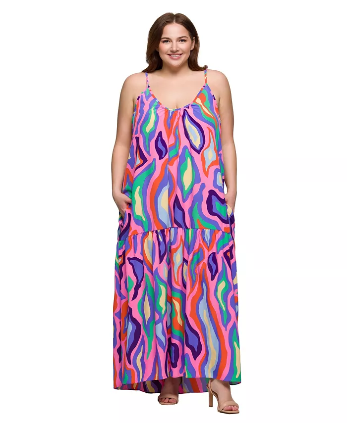 Легкое платье макси с карманами на тонких бретельках больших размеров 24seven Comfort Apparel, мультиколор
Легкое платье макси с карманами на тонких бретельках больших размеров 24seven Comfort Apparel, мультиколор