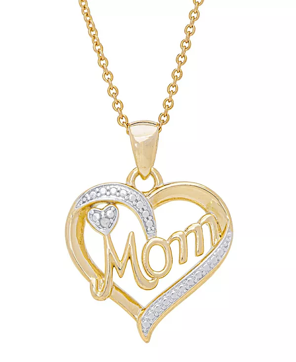 Женское ожерелье с кулоном в форме сердца «мама» с бриллиантовым акцентом Macy'S, gold
Женское ожерелье с кулоном в форме сердца «мама» с бриллиантовым акцентом Macy'S, gold