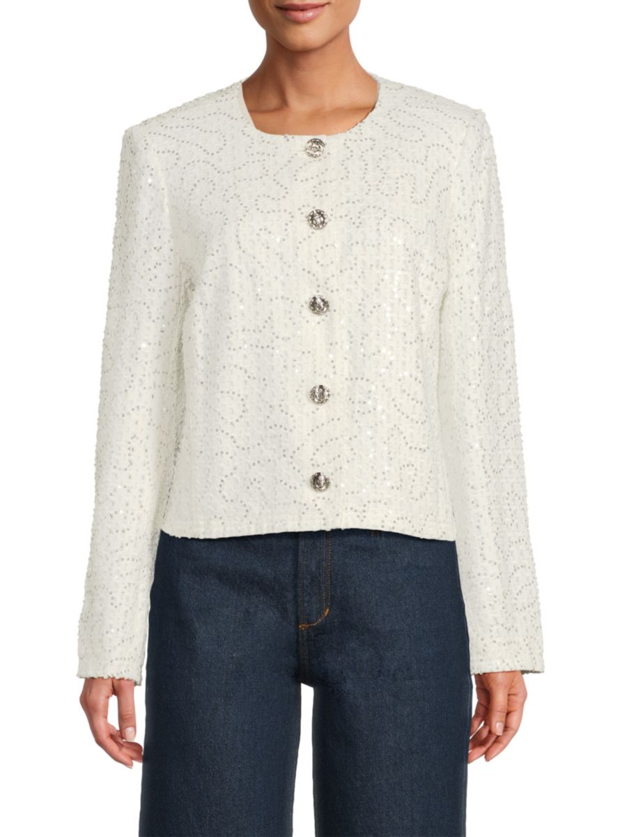 Куртка с замысловатыми пайетками Karl Lagerfeld Paris, мягкий белый
Куртка с замысловатыми пайетками Karl Lagerfeld Paris, мягкий белый