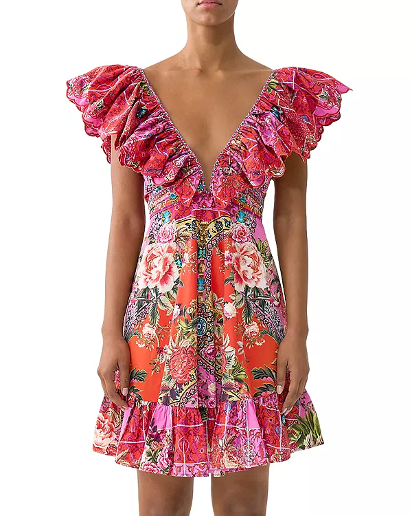 Мини-Платье с оборками на воротнике Camilla, мультиколор
Мини-Платье с оборками на воротнике Camilla, мультиколор