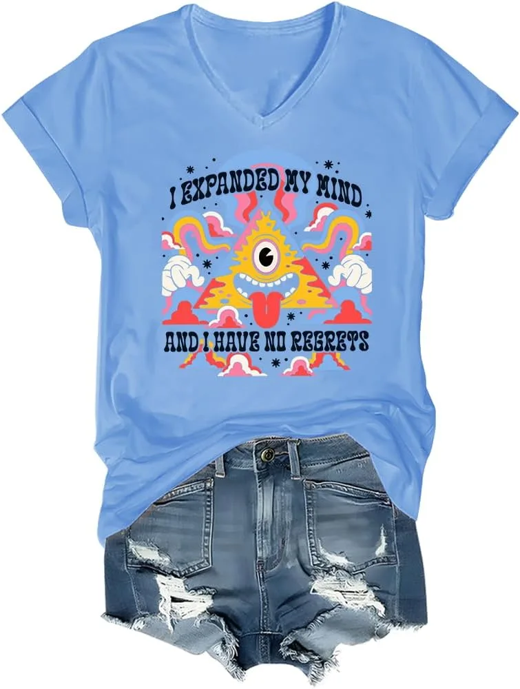 Футболка V-Neck с принтом "I Expanded My Mind and I Have No Regrets" NACJOM
Футболка V-Neck с принтом "I Expanded My Mind and I Have No Regrets" NACJOM