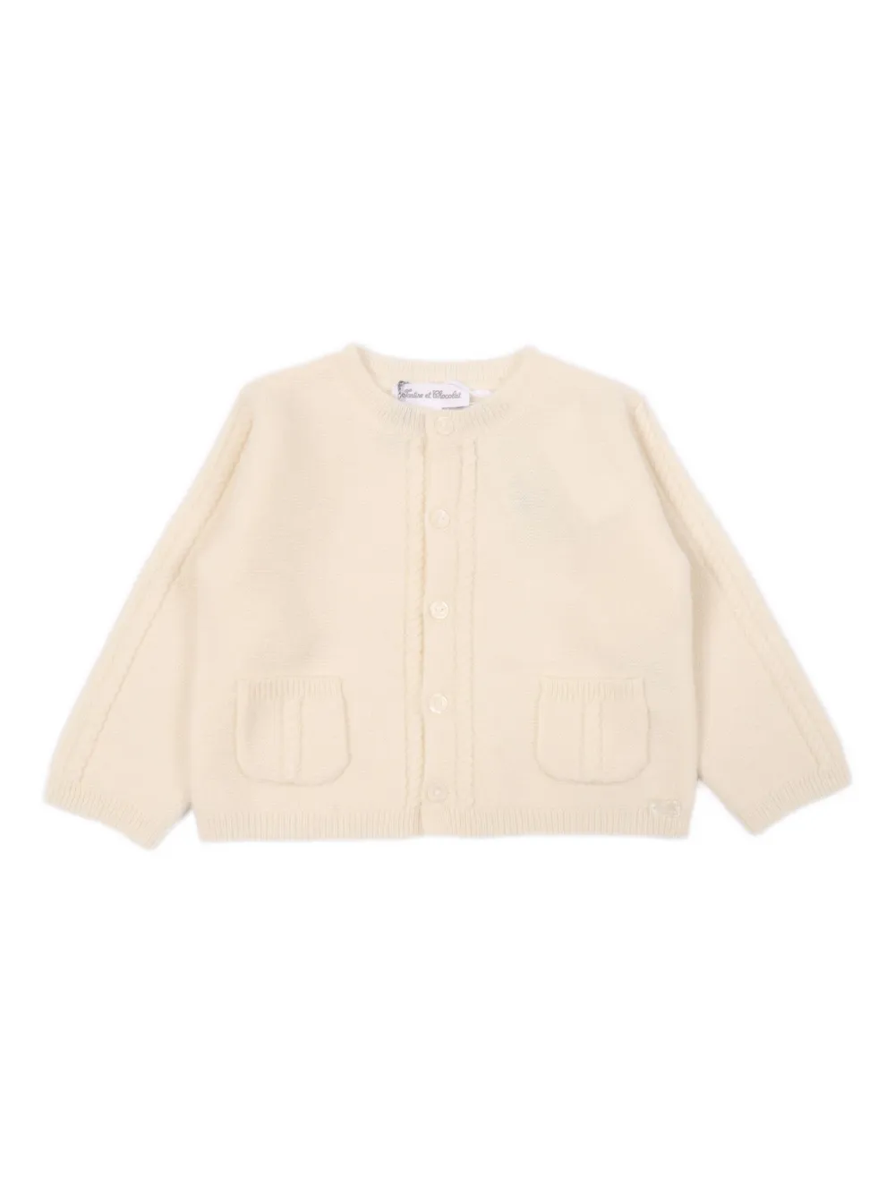 Кардиган фактурной вязки с карманом Tartine Et Chocolat, кремовый
Кардиган фактурной вязки с карманом Tartine Et Chocolat, кремовый