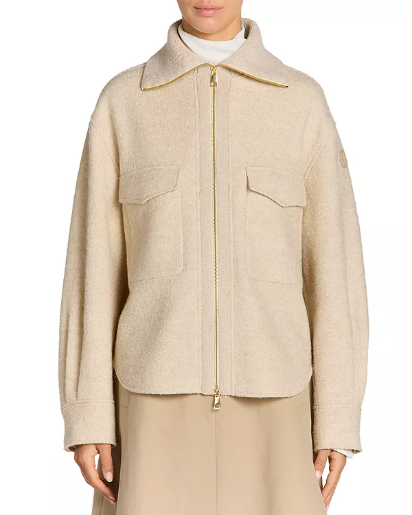 Рубашка на молнии спереди Moncler, белый
Рубашка на молнии спереди Moncler, белый