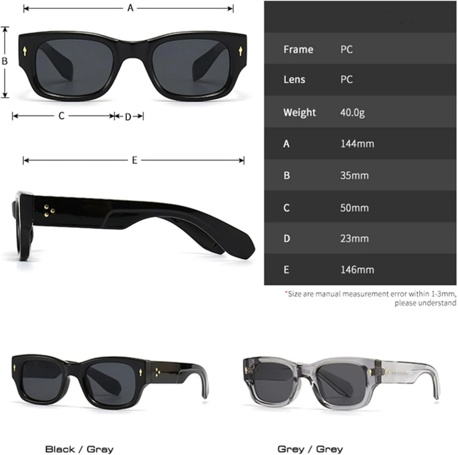 Популярные мужские солнцезащитные очки в стиле панк с заклепками, ретро-очки, женские солнцезащитные очки с защитой от УФ-излучения UV400 TVTBBVV, Grey Grey
Популярные мужские солнцезащитные очки в стиле панк с заклепками, ретро-очки, женские солнцезащитные очки с защитой от УФ-излучения UV400 TVTBBVV, Grey Grey