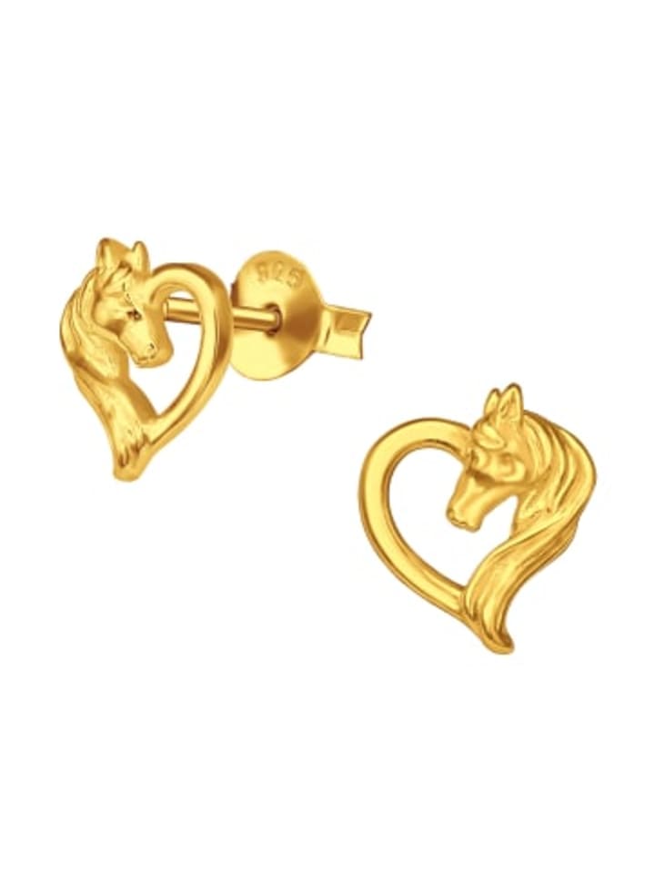 Alexander York Серьги-гвоздики HEART HORSE из золота, изготовленные из серебра 925 пробы, комплект из 2 штук
Alexander York Серьги-гвоздики HEART HORSE из золота, изготовленные из серебра 925 пробы, комплект из 2 штук