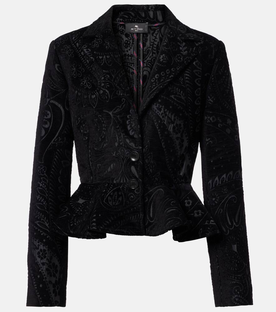 Пиджак с баской в стиле пейсли Etro, Black
Пиджак с баской в стиле пейсли Etro, Black